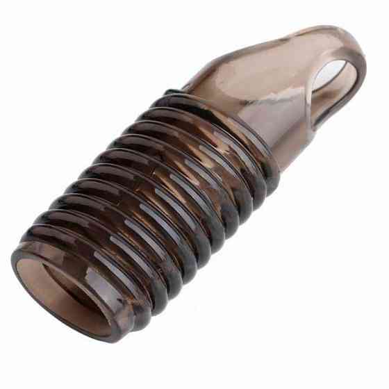 Рельєфна насадка на пеніс з відкритою голівкою - Коричневий - 11,5*4см Вінниця