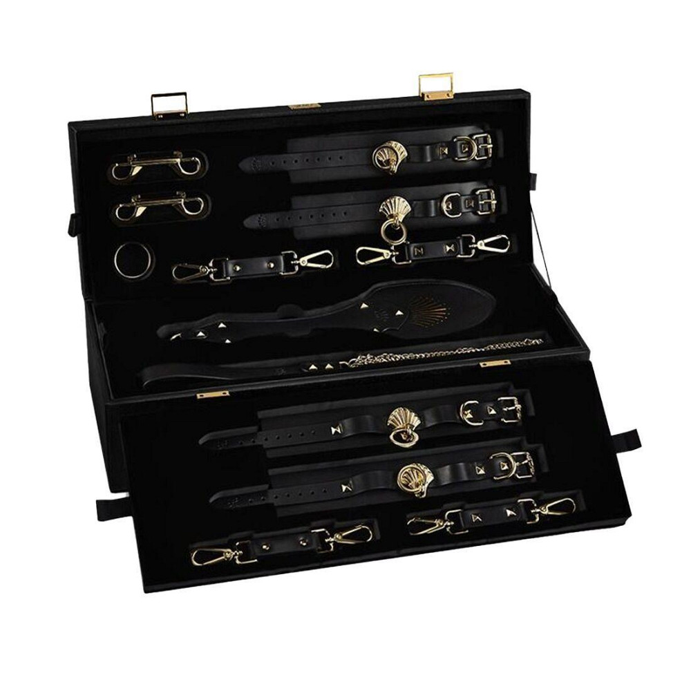 Розкішний набір для BDSM Zalo Bondage Play Kit, 10 аксесуарів у кейсі, шкіра, кристал Swarovski Sex Aura Київ - фото 1