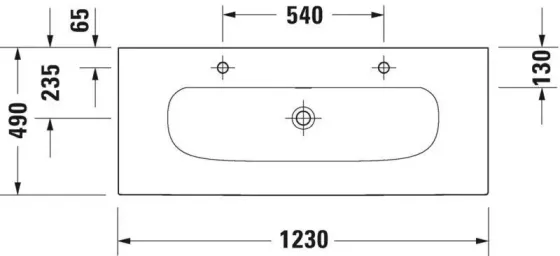 Раковина  Duravit Viu 123X49Cm 23441200241 Киев