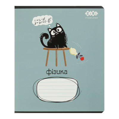 Зошит ZiBi предметний CRAZY CAT 48 аркушів клітинка, фізика (ZB.1703-17) Вінниця - фото 1