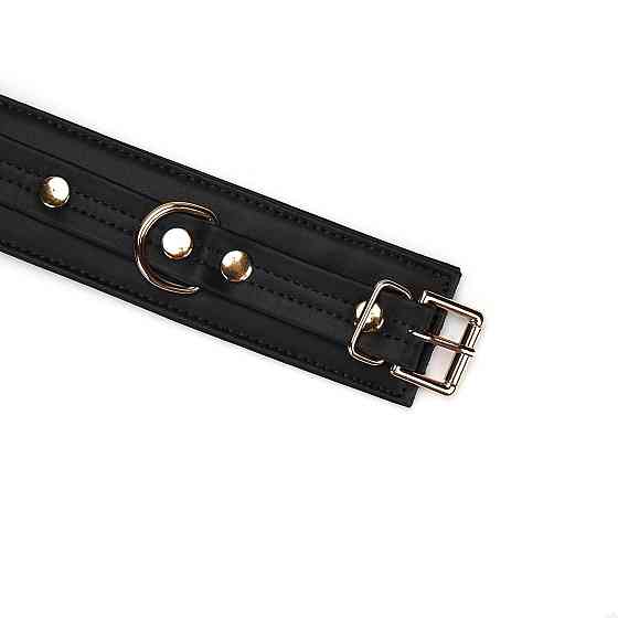 Наручники с цепочкой Liebe Seele Black Organosilicon Wrist Cuff, экокожа Sex Aura Киев