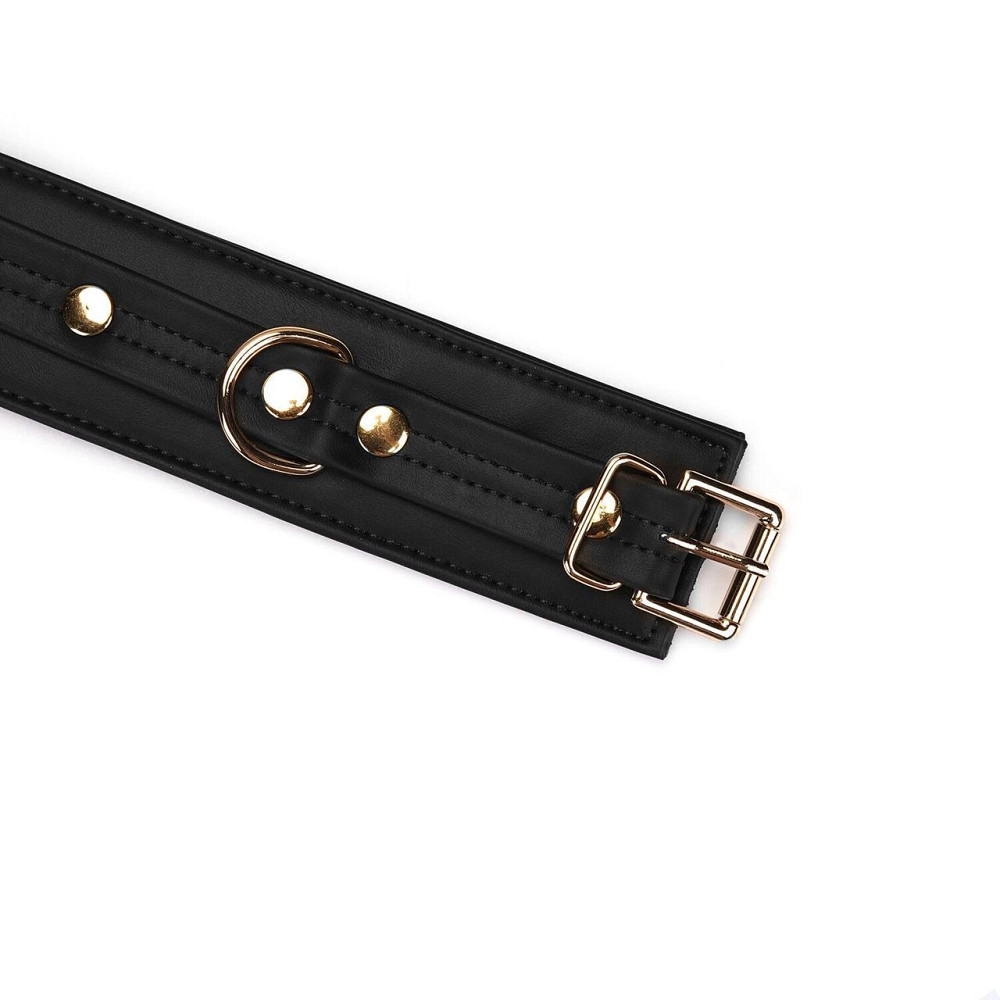 Наручники з ланцюжком Liebe Seele Black Organosilicon Wrist Cuff, екошкіра Sex Aura Київ - фото 5