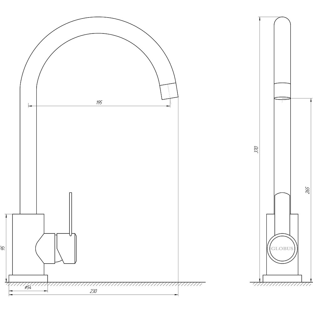 Змішувач для кухні Globus Lux WIEN SUS2-203S Луцьк - фото 4