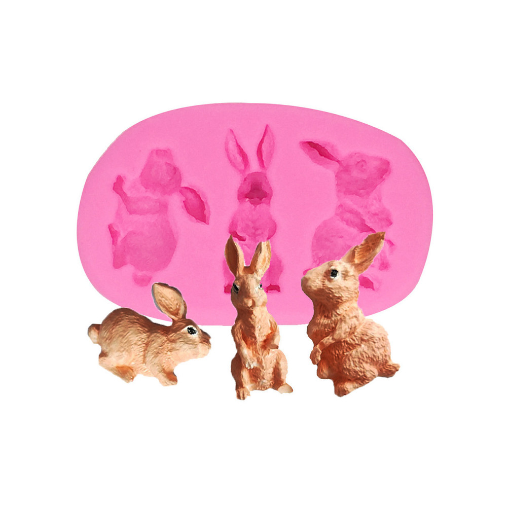 Силиконовая форма Заяц 79 на 47 мм розовый Киев - изображение 1