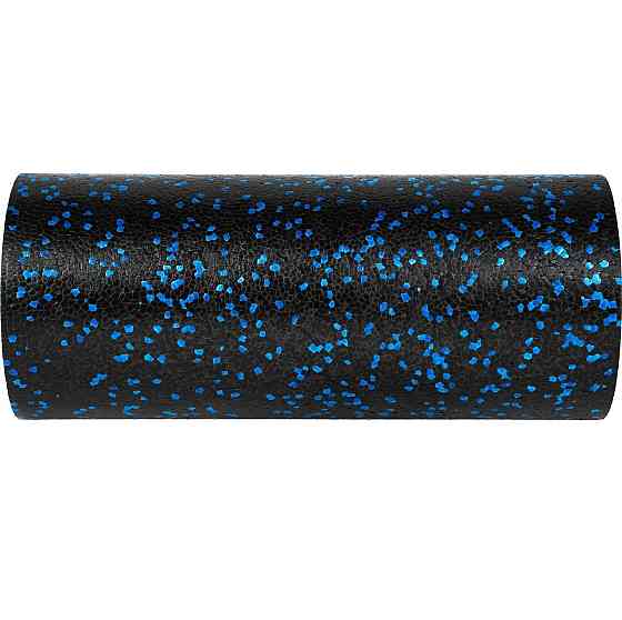 Массажный ролик, валик для массажа спины (массажер для спины, шеи, ног) PowerPlay 4347 Черно/Синий 33x14см Киев