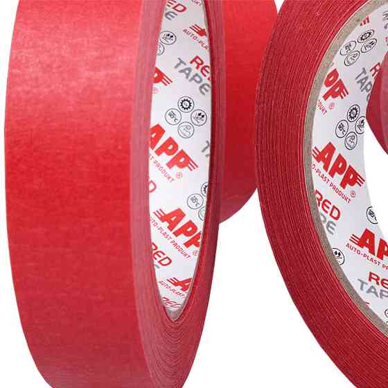 Преміум стрічка малярна воднонепроникна APP Red Tape 24мм х 45м 110*C червона, 070252 Київ