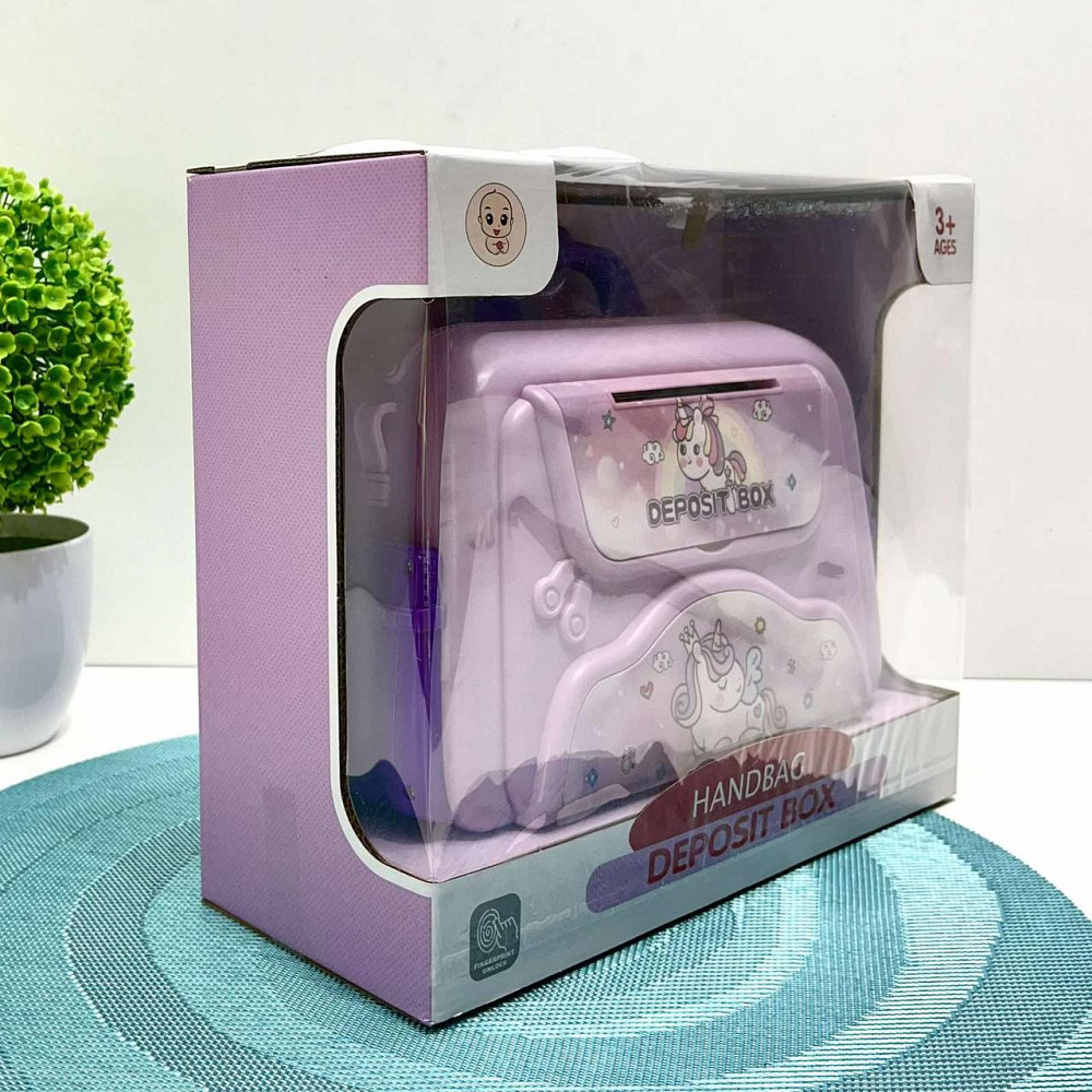 Скарбничка-сейф для дівчинки Сумочка із кодовим замком звук світло Фіолетова (MK 5418) Чернігів - фото 3