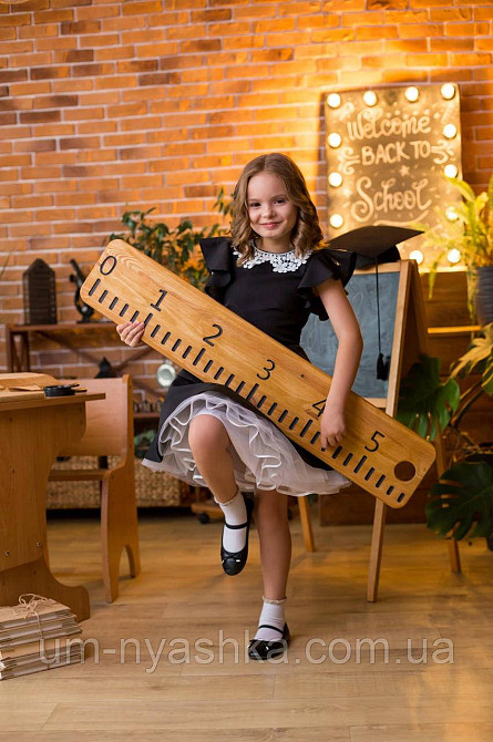 Красиве шкільне плаття з воланами Уенсдей 104-152 Кривий Ріг - фото 5