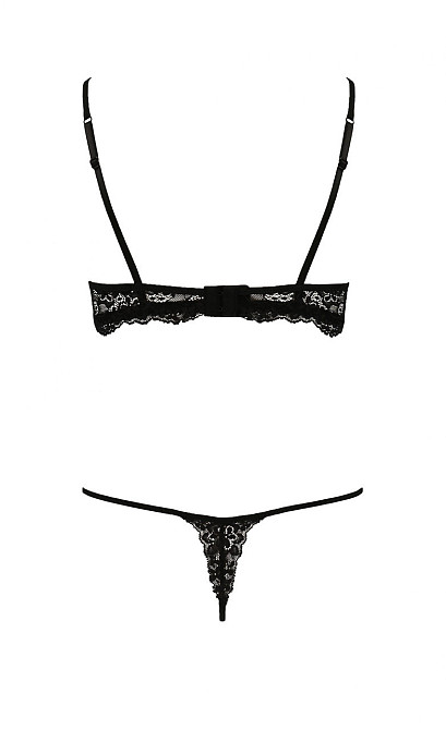 Комплект белья с декоративным элементом VERONIQUE SET black S/M - Passion Sex Aura Киев - изображение 4