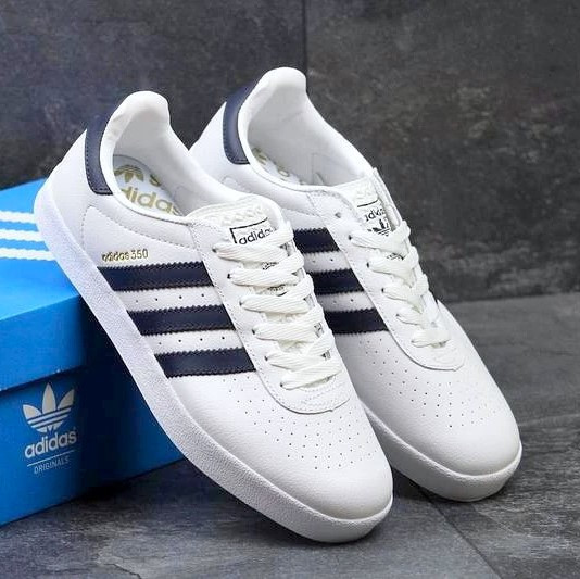 Кросівки Adidas 350 Чоловічі Superstar Білі Адідас Суперстар Шкіряні (розміри: 41,42,43,44,45) Відео Огляд Дніпро - фото 3