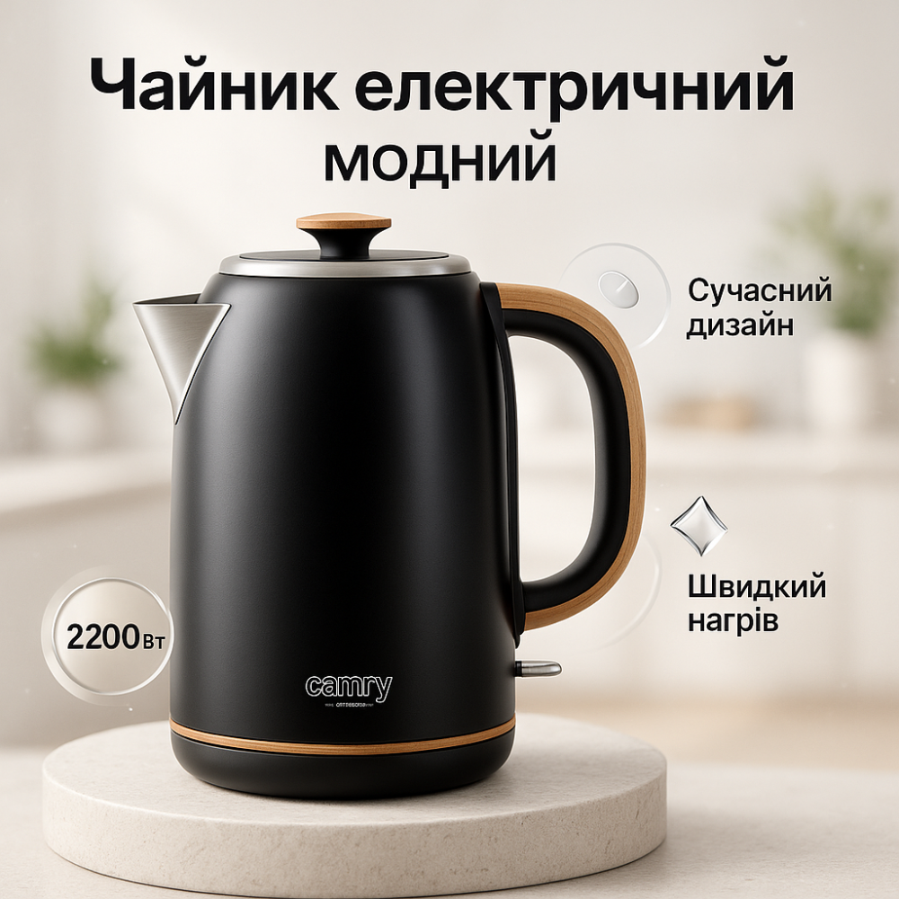 Чайник электрический Camry CR 1342 1.7Л STRIX 2200Вт NV-54 Львов - изображение 16