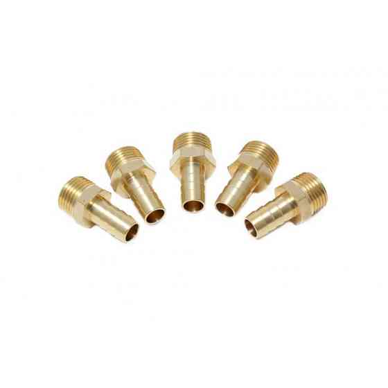 Штуцер пневматичний зовнішнє різьблення 1/2" - "ялинка" 12мм, комплект 5шт Forsage F-MH08/08K Одеса