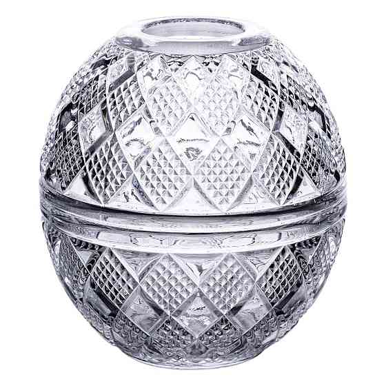 Круглая стеклянная салфетница в форме яйца Ø15 см Киев