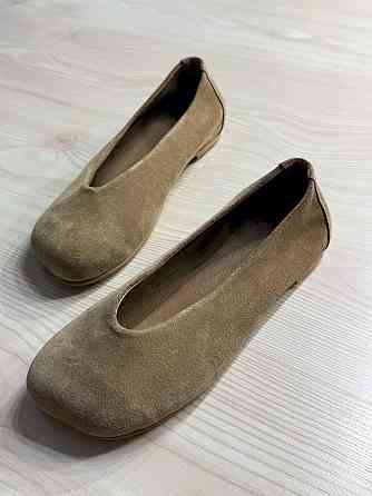 Балетки жіночі Zemira 23-0582 замшеві квадратний носок бежеві, 37, 24 см Київ