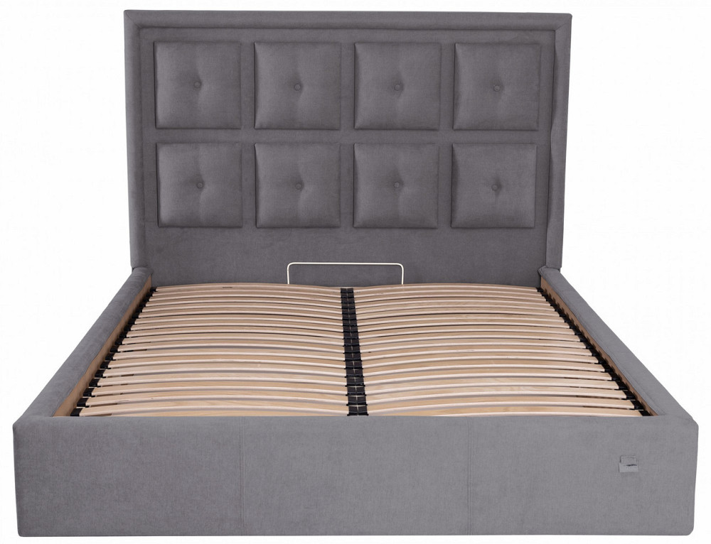 Ліжко Двоспальне Windsor Comfort 160 х 190 см Місті Dark Grey З підйомним механізмом та нішою для білизни Темно-сірий Дніпро - фото 16