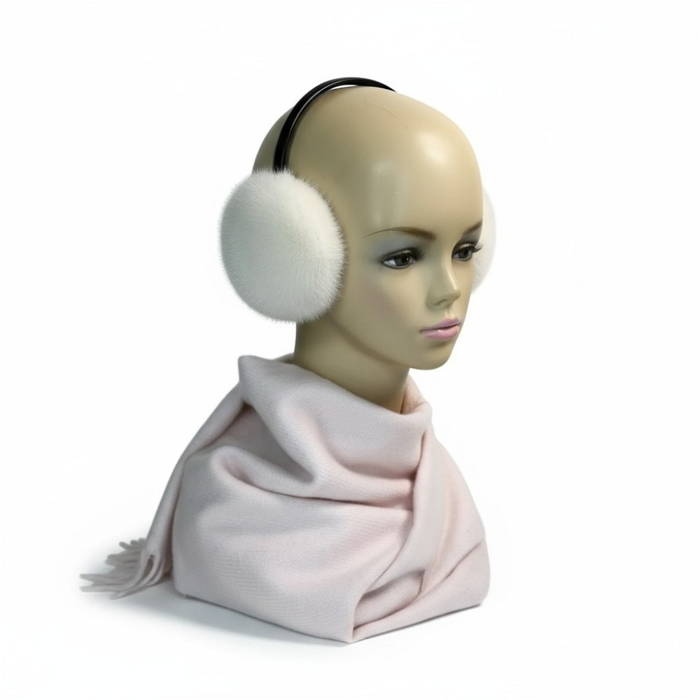 Наушники меховые норковые Белый Харьков - изображение 1