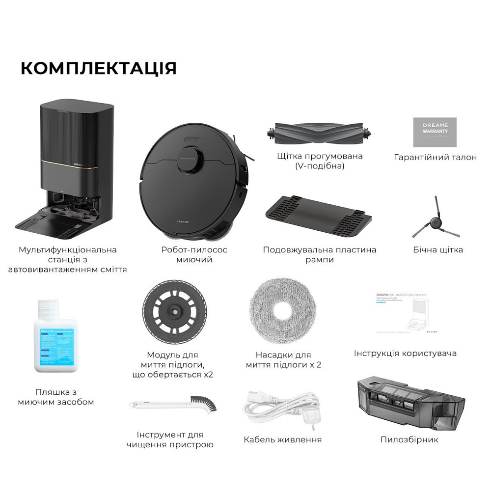 Робот-пилосос Dreame Bot X40 Ultra Black (RLX63CE-Bl) ( 18295 ) Харків - фото 1