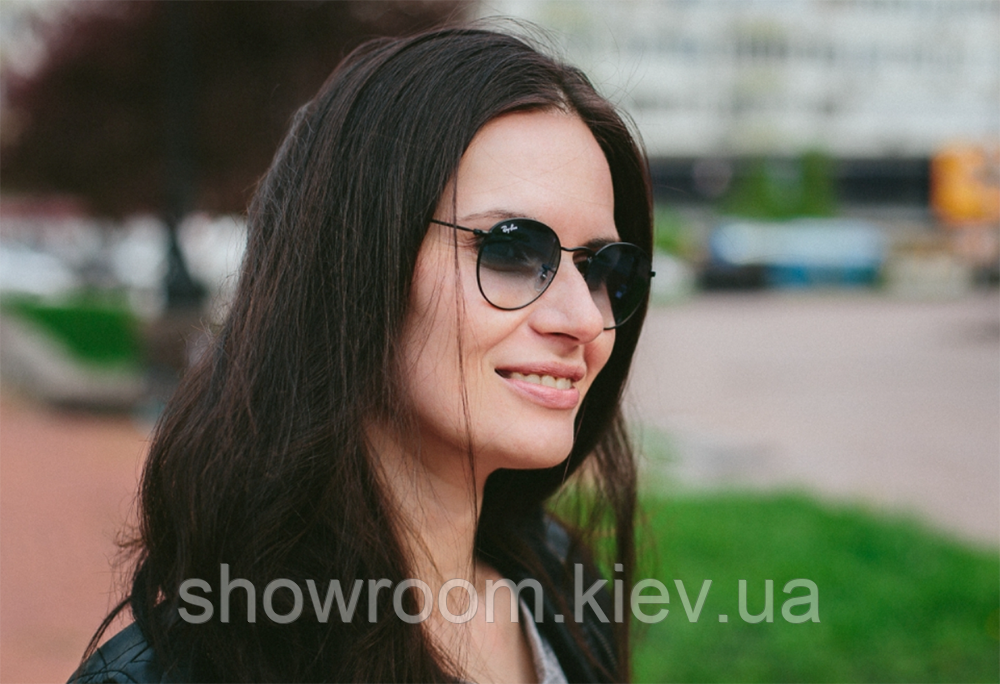 Сонцезахисні жіночі окуляри Ray ban round 3447 002/32 LUX Київ - фото 4