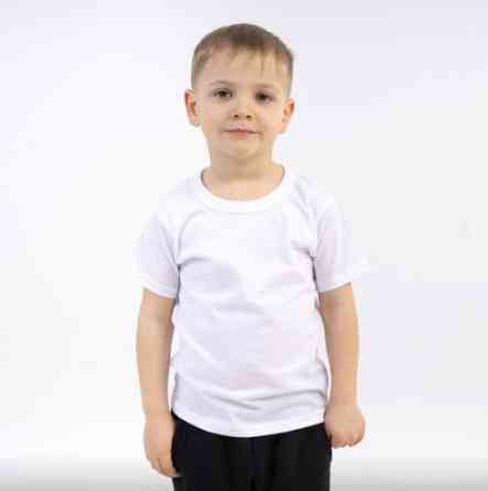 Детская футболка однотонная классическая белый Киев