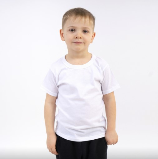 Детская футболка однотонная классическая белый Киев - изображение 2