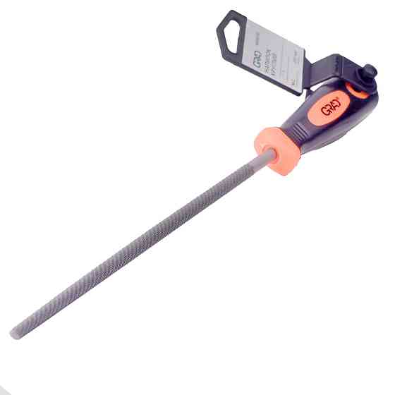 Напильник круглый 200мм №2 двухкомпонентная рукоятка GRAD (4408165) Київ