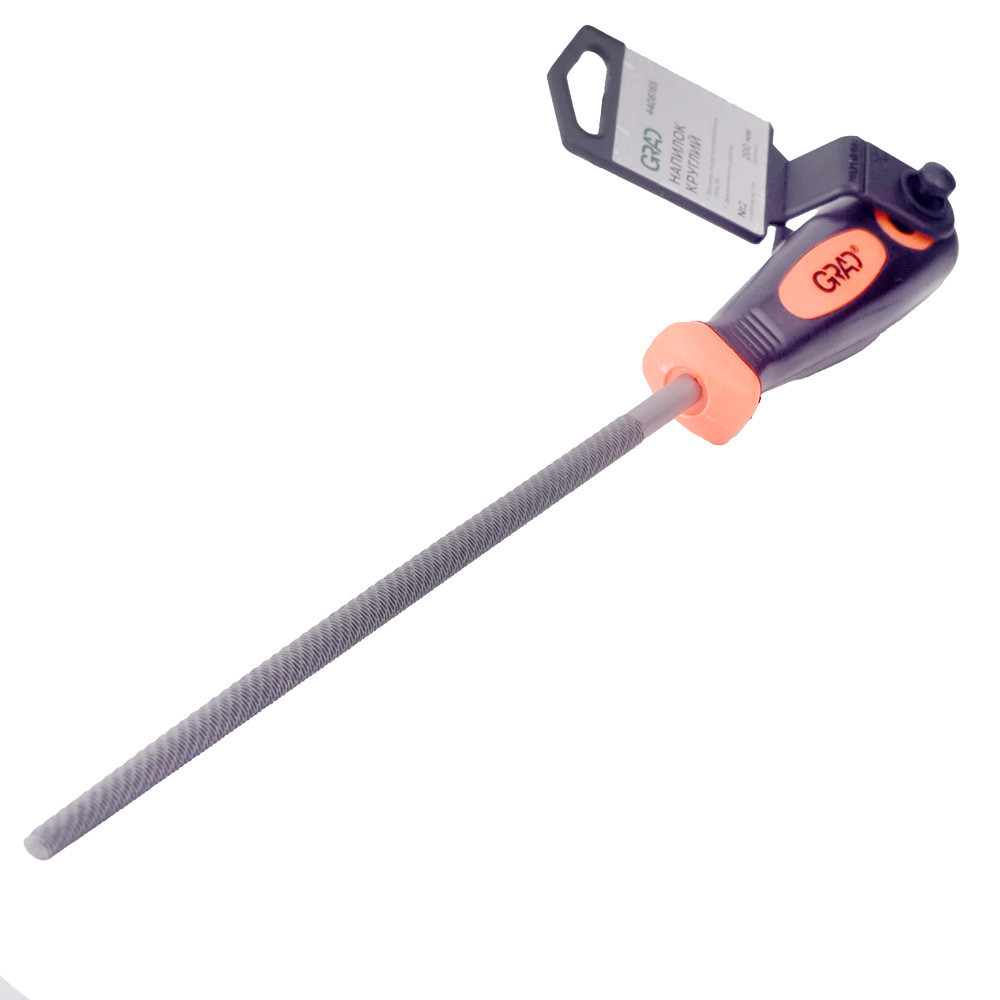 Напильник круглый 200мм №2 двухкомпонентная рукоятка GRAD (4408165) Київ - фото 2