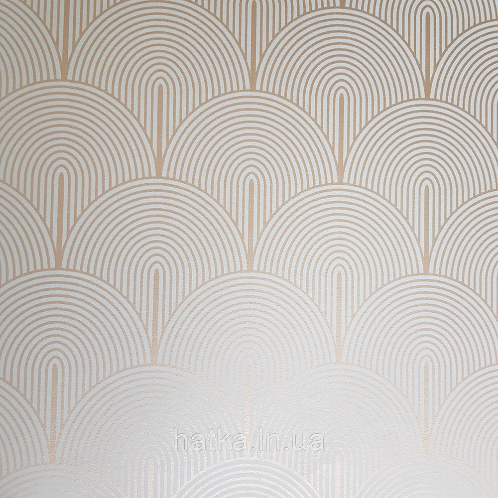 Шпалери флізелінові екологічно чисті Rasch Salisbury 0.53х10 геометрія напівкола золотисті смуги на зеленому Київ - фото 4