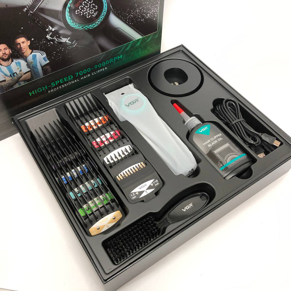 Машинка для стрижки волосся з акумулятором VGR, Універсальний тример для чоловіків SL-69 Київ - фото 10