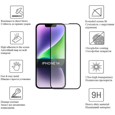 Скло захисне Drobak Matte Ceramics Anty Spy Apple iPhone 14 Pro Max (535331) Вінниця - фото 4