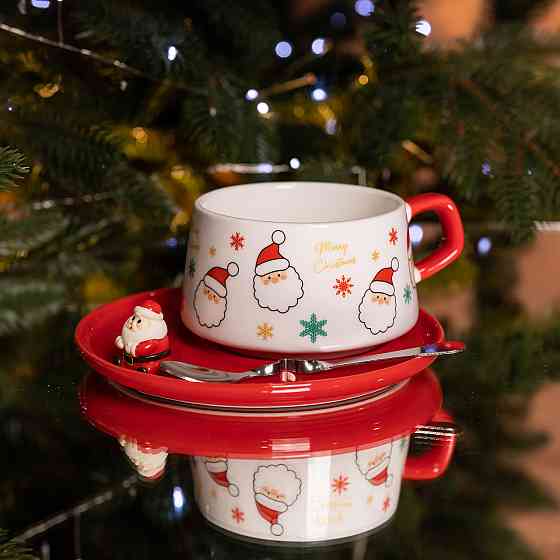 Новогодний рождественский фарфоровый набор 