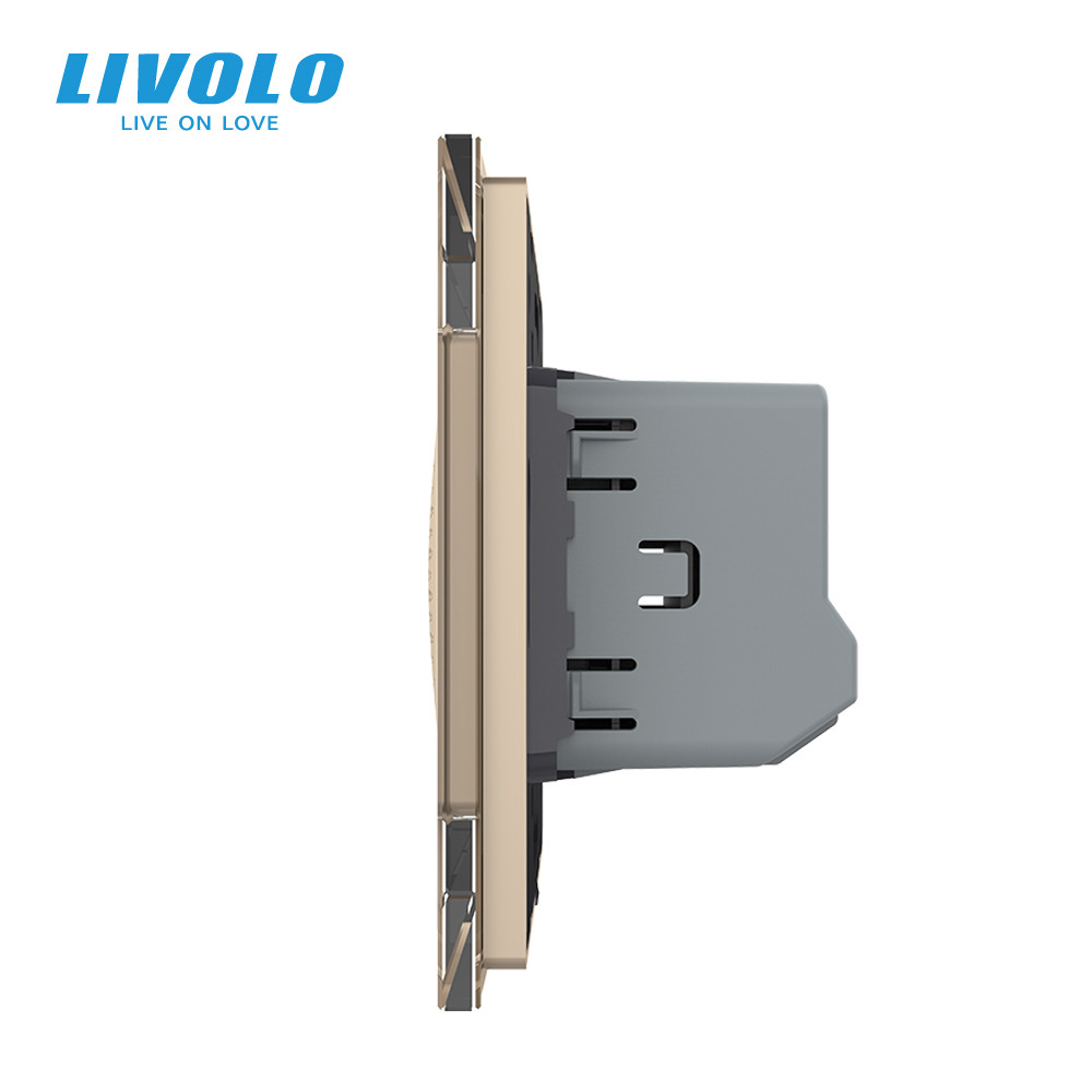 Розумний дверний дзвінок-сирена ZigBee Livolo золото скло (VL-C7-FCBZ-2AP) Коломыя - изображение 9