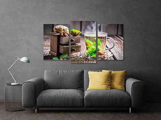 Модульная картина в гостиную / спальню Чашка чаю Art-626_3 100x150 см Киев