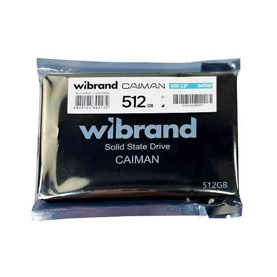 Накопичувач SSD Wibrand Caiman 512GB 2.5" 7mm SATAIII Bulk Київ