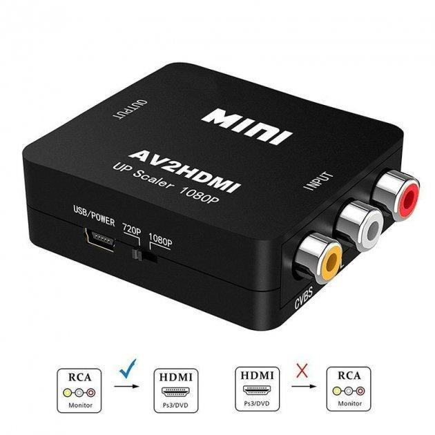Конвертер видеосигнала AV to HDMI видео + аудио Full HD 1080p AV2HDMI Харьков - изображение 1