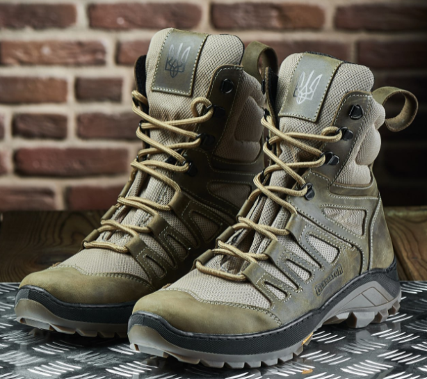 Чоловічі шкіряні черевики демісезонні (койот) PATRIOT BRC-4 Харків - фото 5