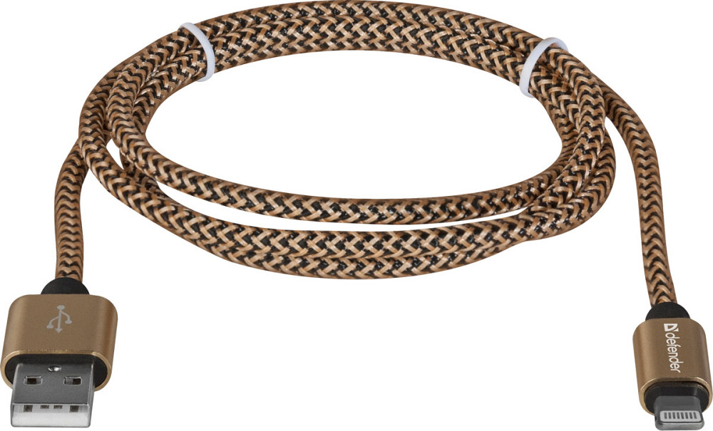 Кабель USB AM-Lightning M, 1.0 м, золотистий, 01-03T PRO Defender Вінниця - фото 1