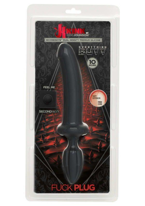 Анальный плаг с дилдо Doc Johnson Kink - Dual Density SECONDSKYN Fuck Plug - Black Sex Aura Киев - изображение 5