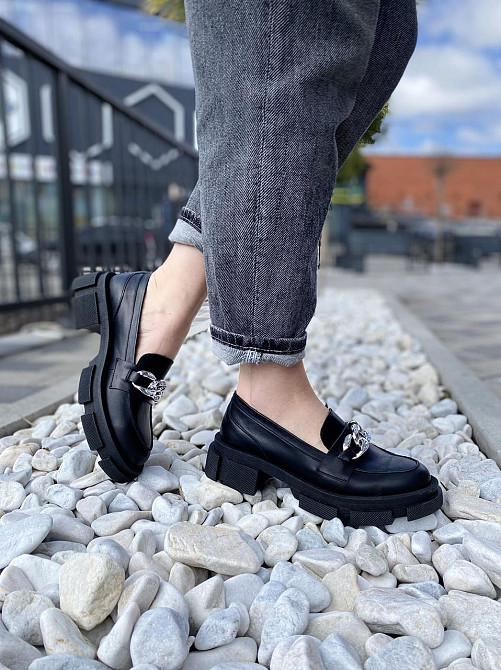 GREMMY Туфлі жіночі GREMMY 200 цепи чорні (весна-осінь, шкіра натуральна) (4384) 38р.39р.40р.41 Коломыя - изображение 3
