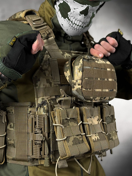 Плитоноска в сборе с плитами 4 класс с подсумками  с камербандом под плиты Одесса - изображение 3