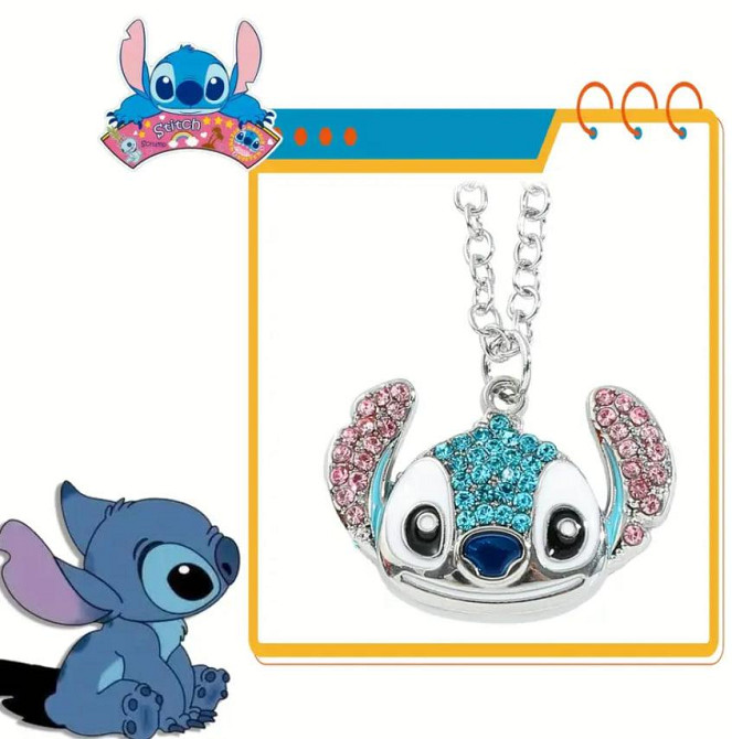 Подвеска Стич на цепочке | Ожерелье Disney из цинкового сплава. Киев - изображение 1