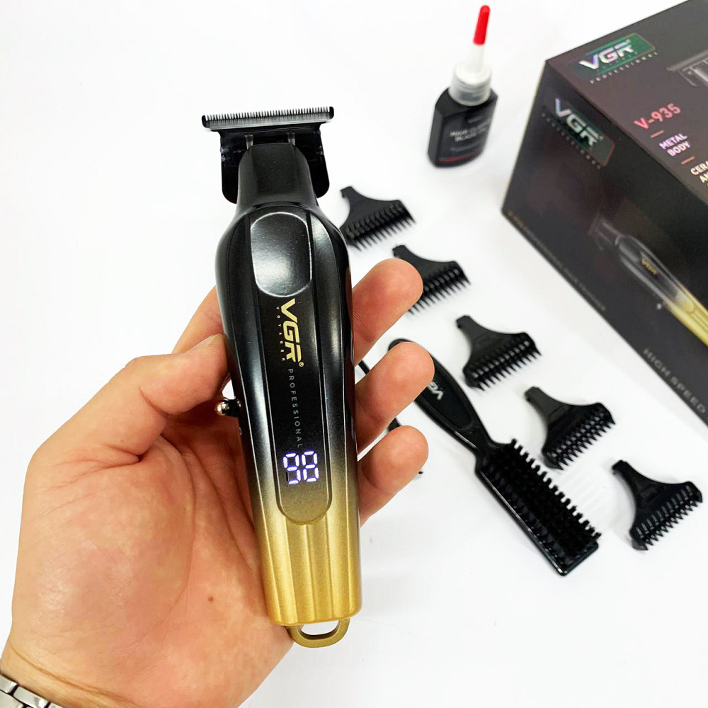 Машинка для стрижки с дополнительными насадками VGR V-935, Мужской триммер для окантовки VO-62 Львов - изображение 8