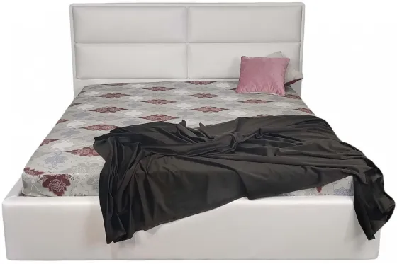 Кровать Santa Maria Comfort 120 х 190 см С подъемным механизмом и нишей для белья Экокожа Белый Киев