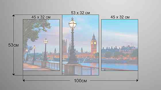 Модульна картина Набережна Art-205_3 Київ