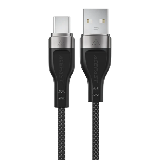 Кабель ACEFAST USB-C 3A, 1.2м, черный, нейлон Киев