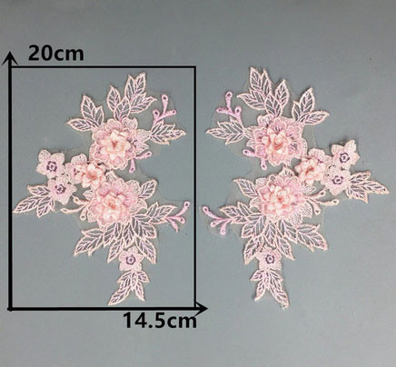 Аппликация пришивная розовая Цветы Киев - изображение 1