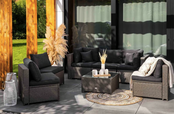 Комплект садових меблів Di Volio Torino Сірий/Графітовий Киев