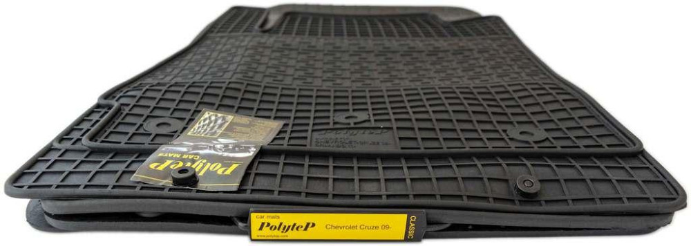 Комплект резиновых ковриков Chevrolet Cruze 2009–2016 (бортик 1 см, черные) Чортков - изображение 4