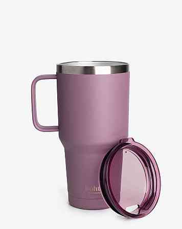 Термостакан (ізольована чашка) Bohtal з ручкою з нержавіючої сталі Tumbler Plum 900 ml Каменское