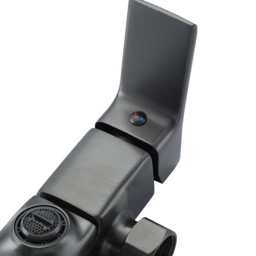 Смеситель для ванны с поворотным изливом FRAP F3284-9 графит Киев - изображение 5