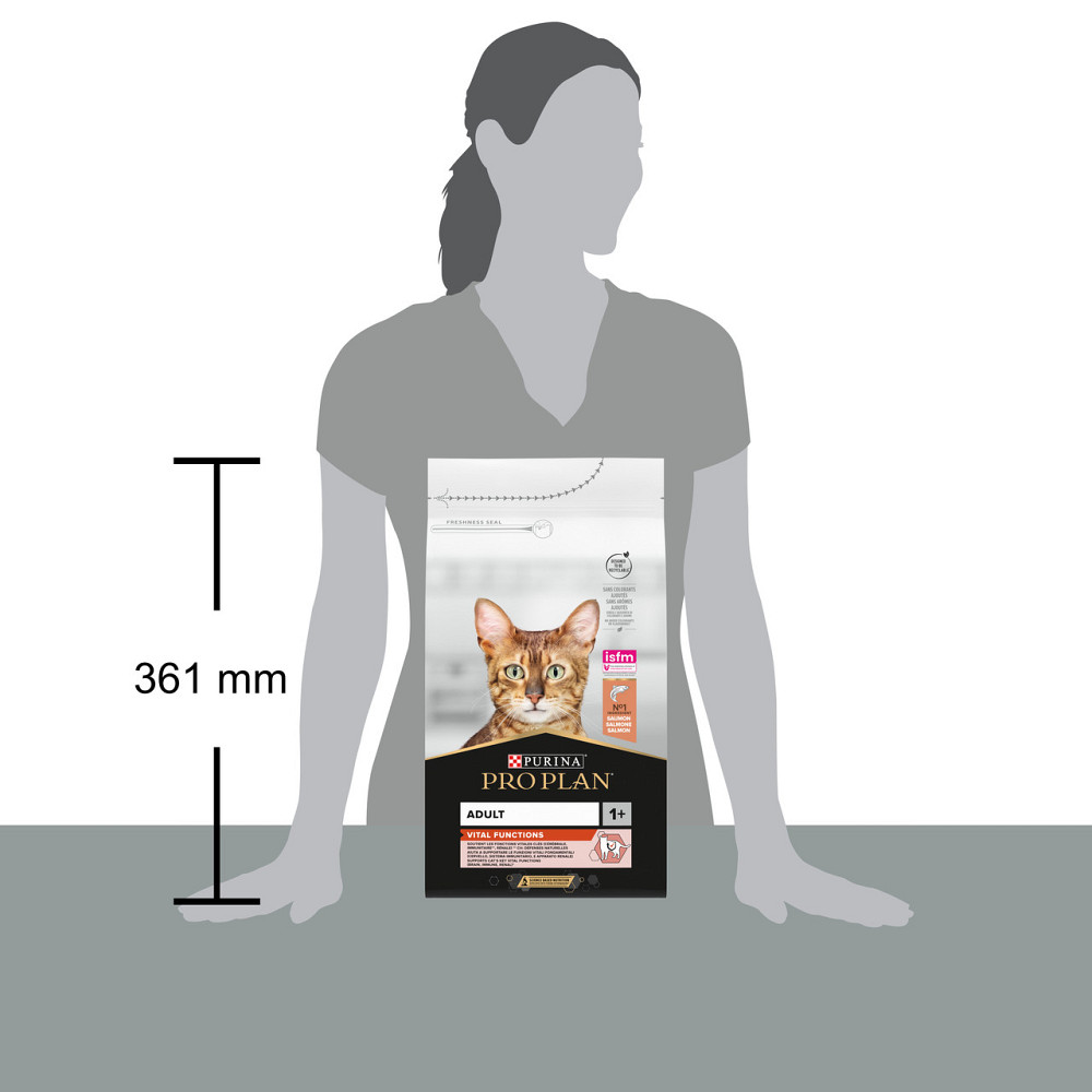 Сухой корм PRO PLAN Adult 1+ Vital Functions для взрослых кошек, с лососем, 1.5 кг Киев - изображение 4